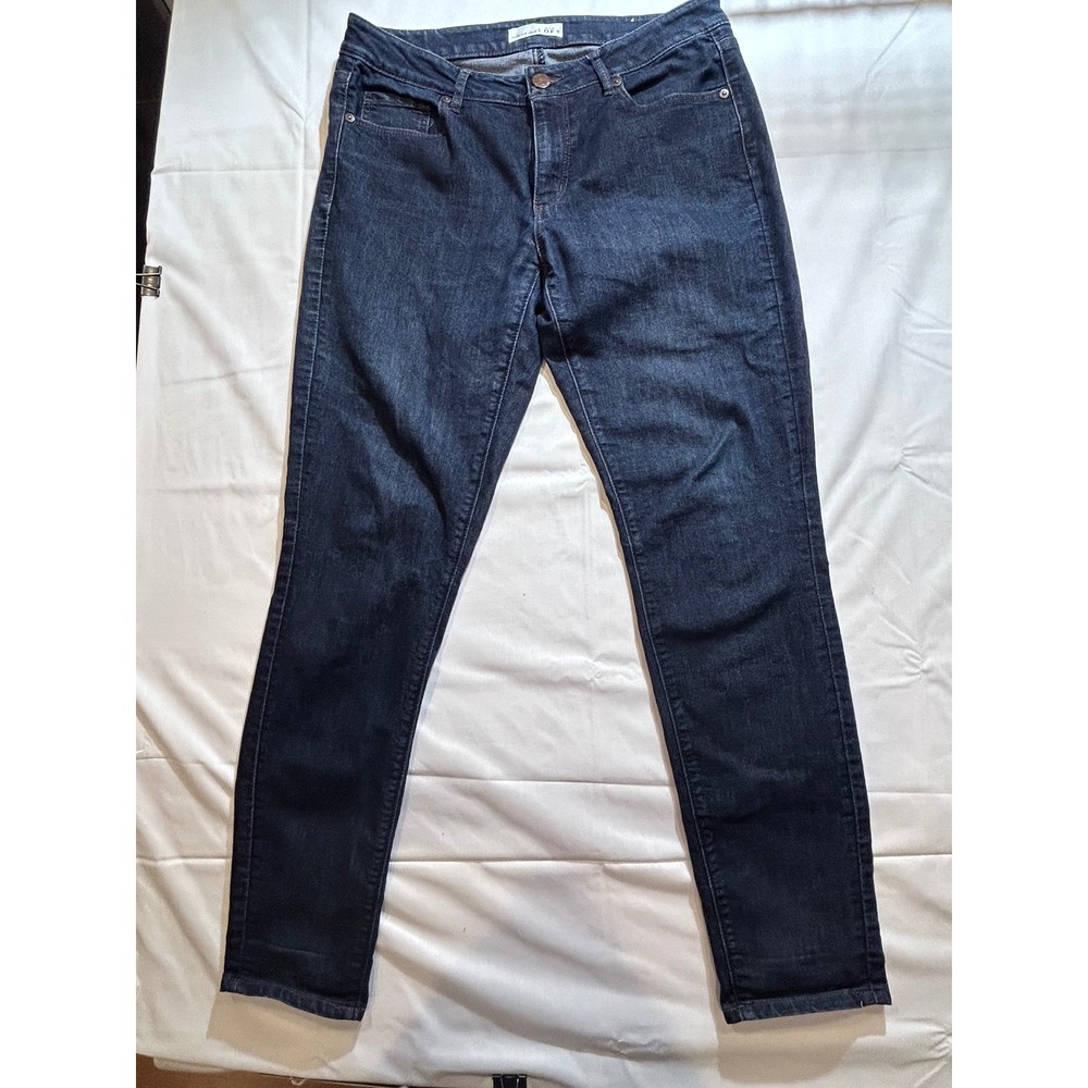 Ann Taylor Loft Curvy Skinny Jeans Dark Wash Indigo Size 6 28
